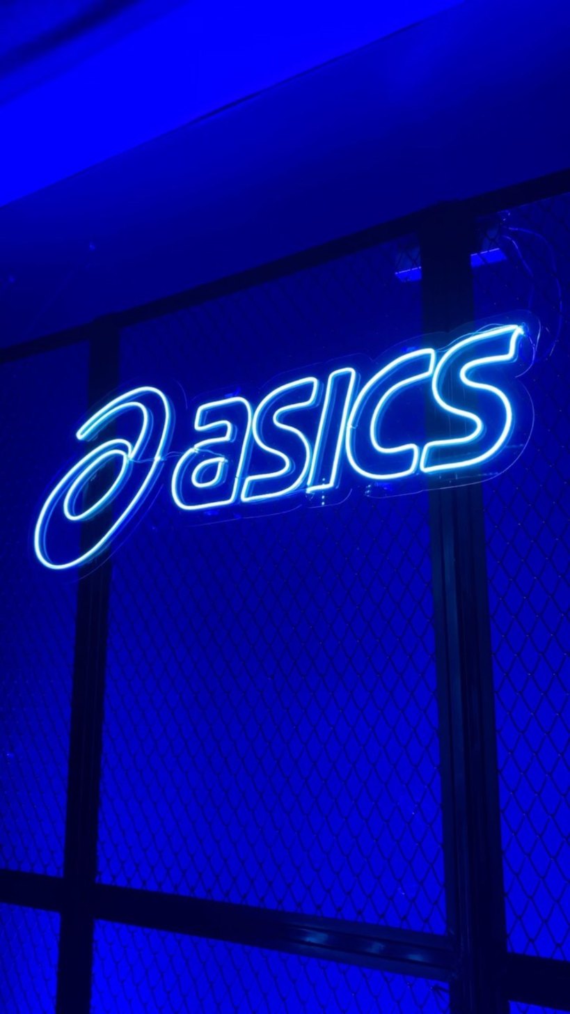 ASICS neon sign at the GEL-Nimbus 25 launch