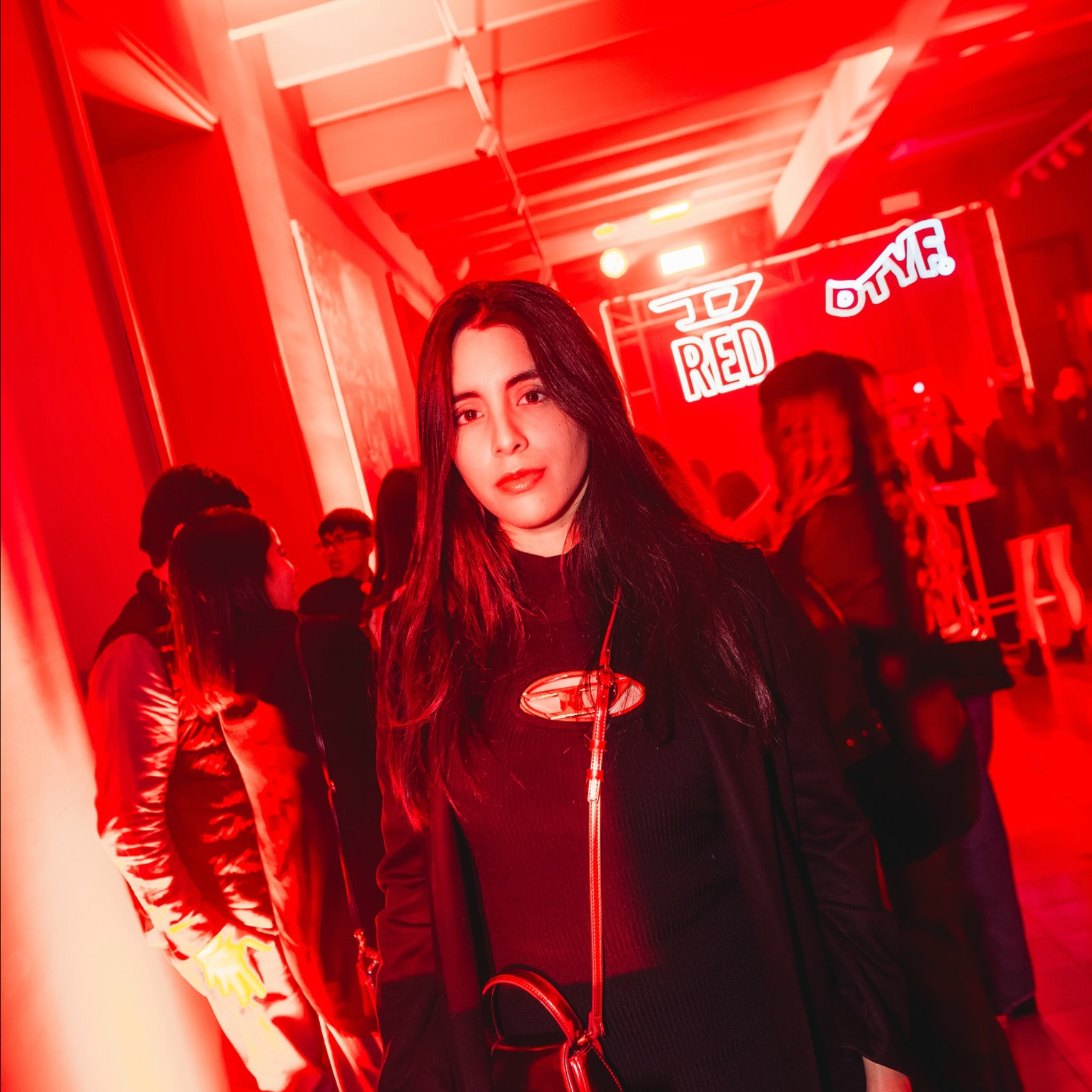 Marcela at the Diesel D RED launch party